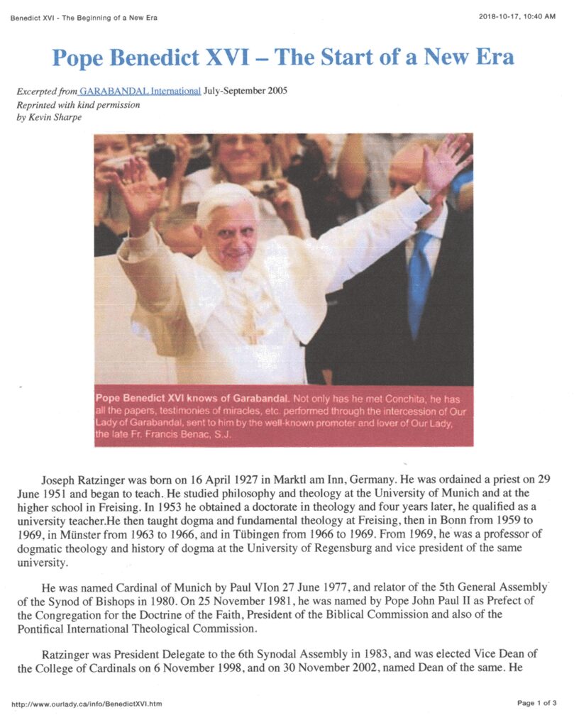 Pope Benedict XVI waving to crowd.