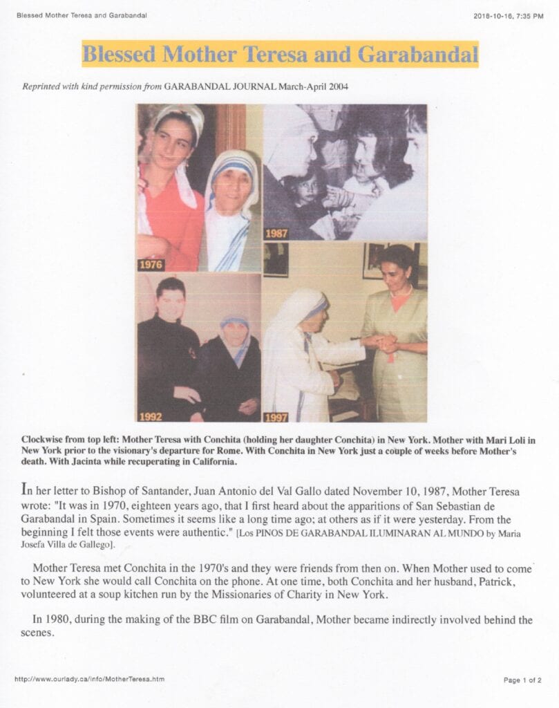 Images of Mother Teresa with various individuals.