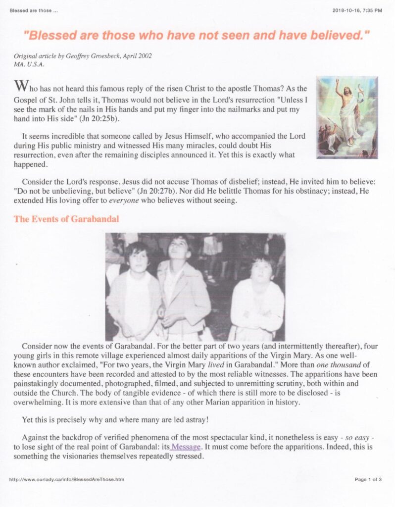 Religious article with text and images.