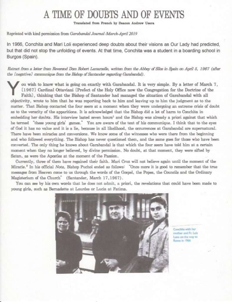 A Time of Doubts and Events article.