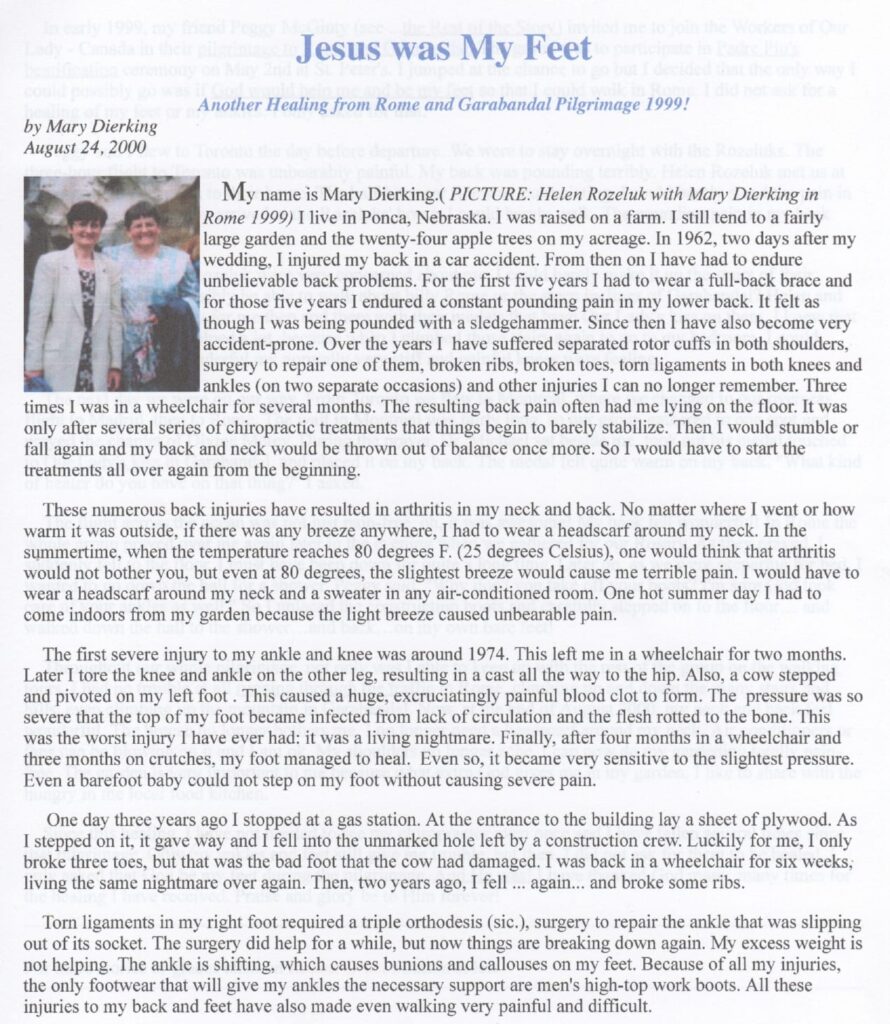 Document titled "Jesus was My Feet".