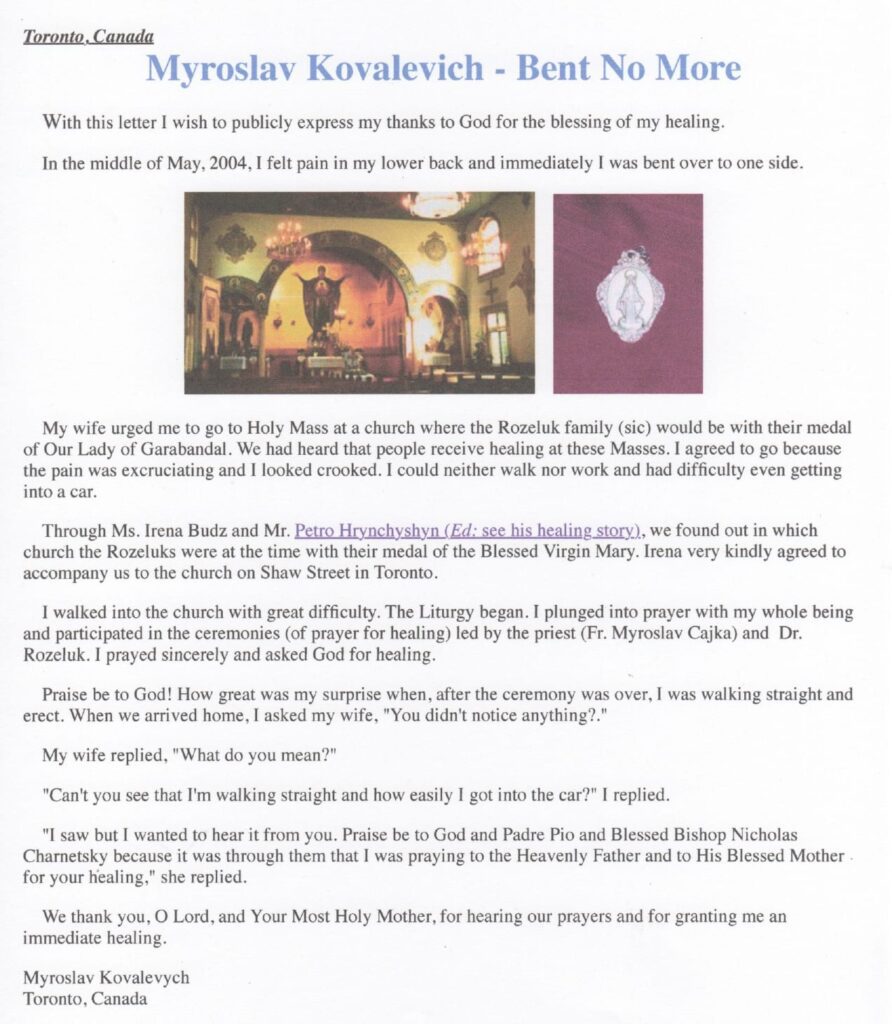 Document titled "Myroslav Kovalevich - Bent No More".