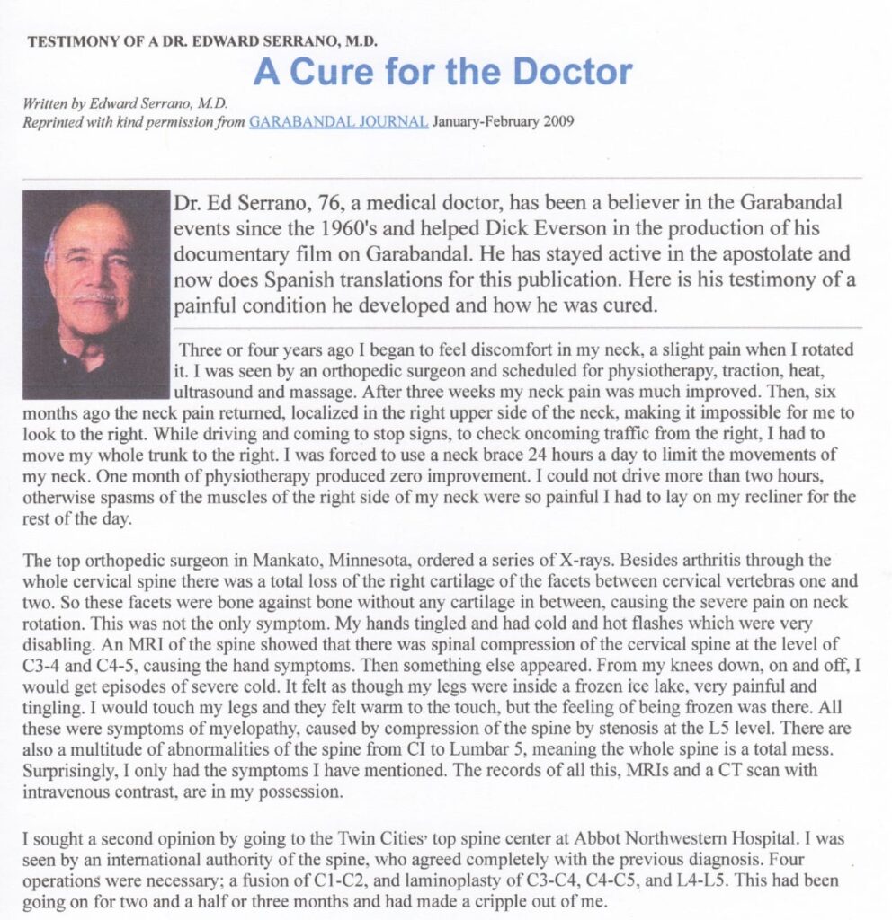 Document titled "A Cure for the Doctor.