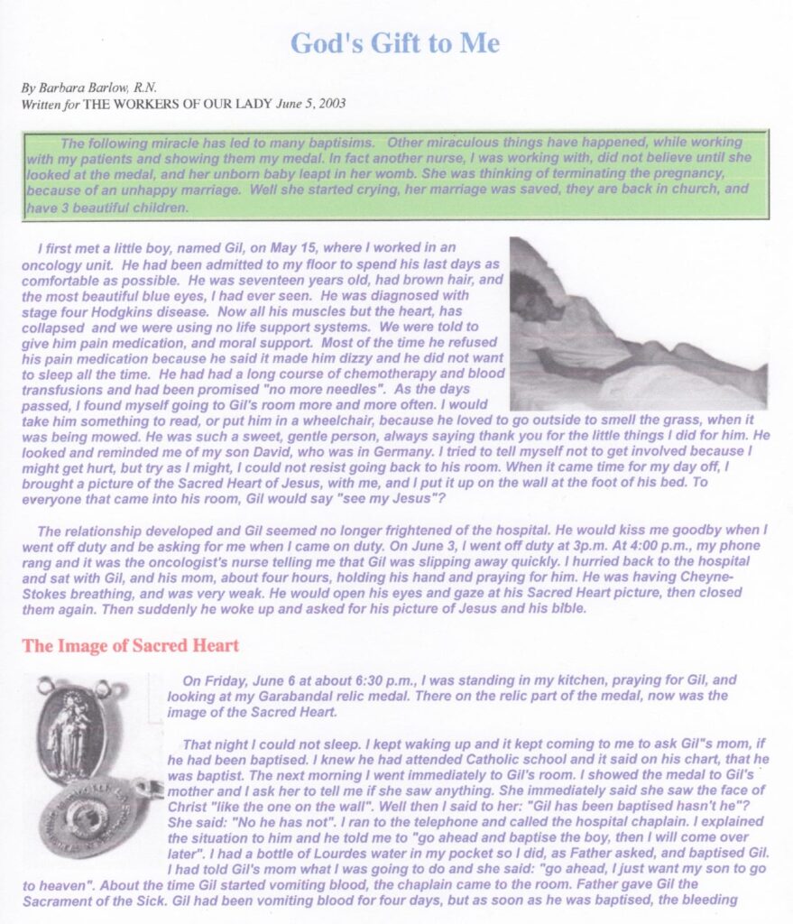 Religious article with sacred heart image.