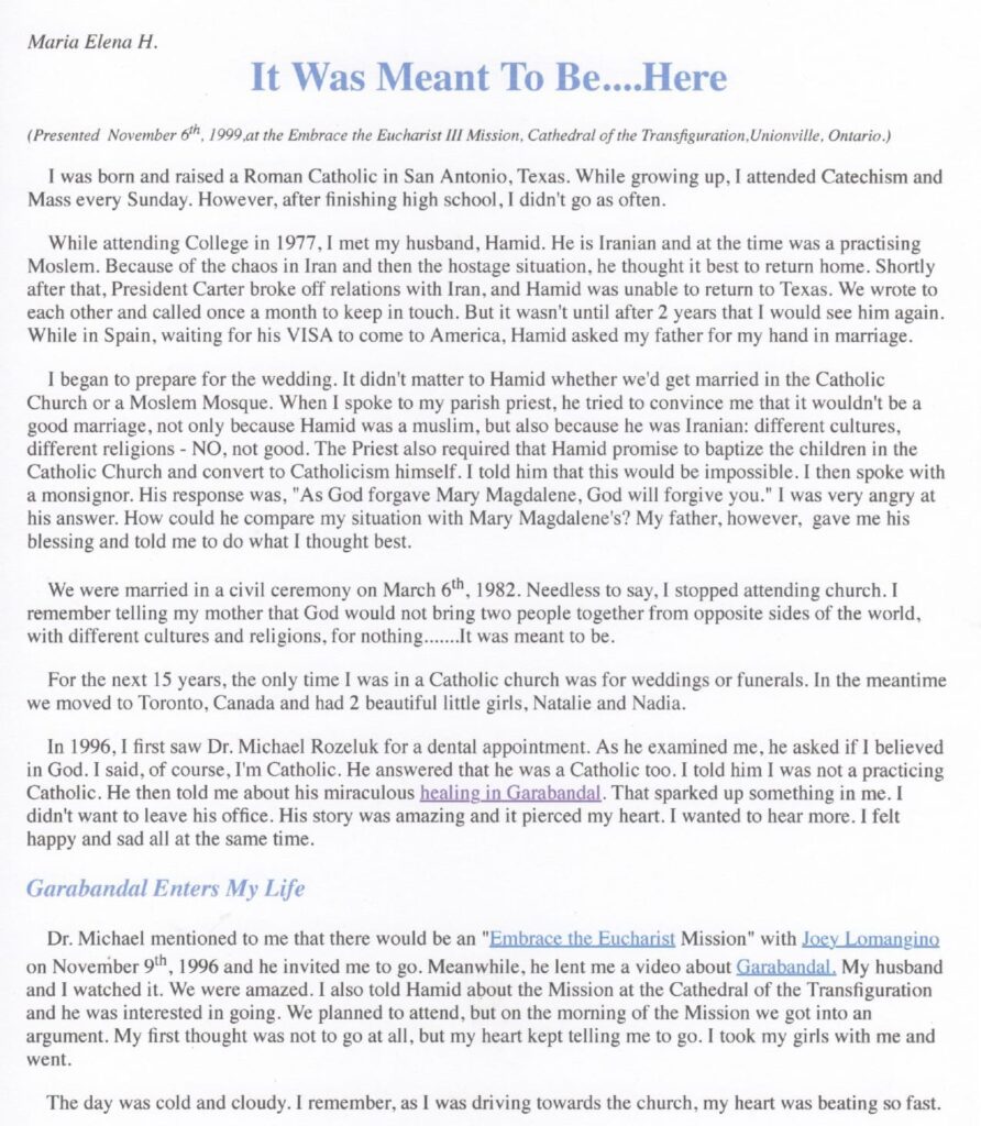 Document titled "It Was Meant To Be...Here.
