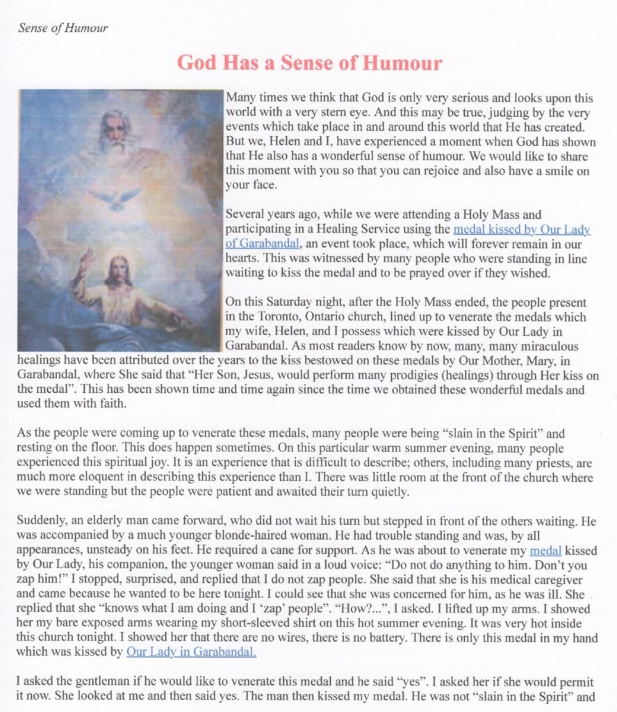 Text document about a religious event.