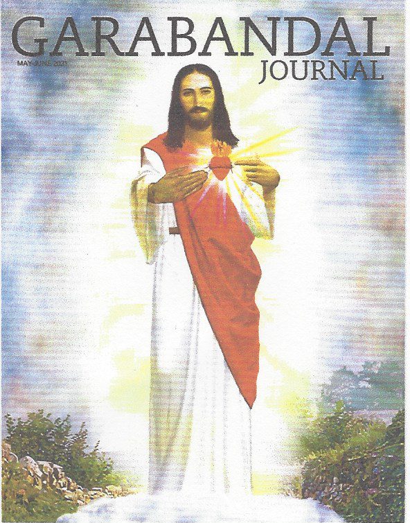 Jesus with Sacred Heart on magazine cover.