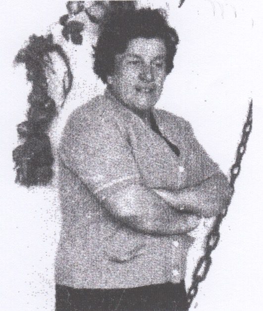Black and white photo of a person.